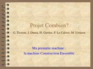 projet combien
