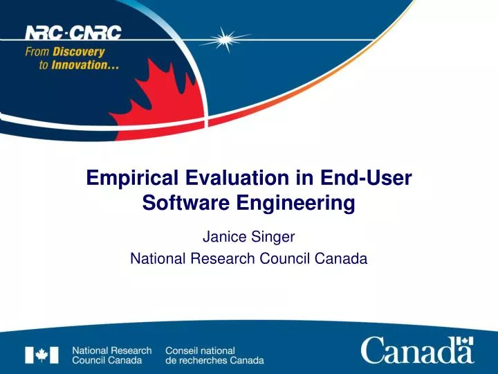 empirical evaluation in end user software engineering