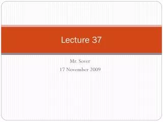 lecture 37