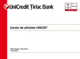 cardul de afinitate unicef