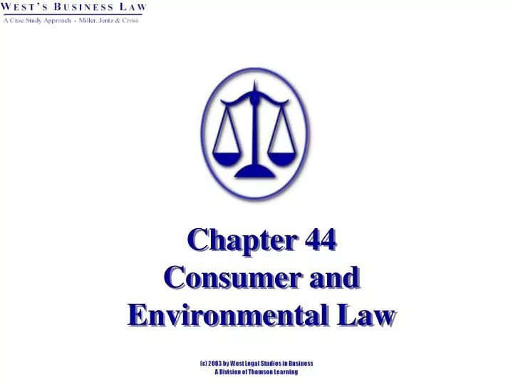 chapter 44 consumer and environmental law