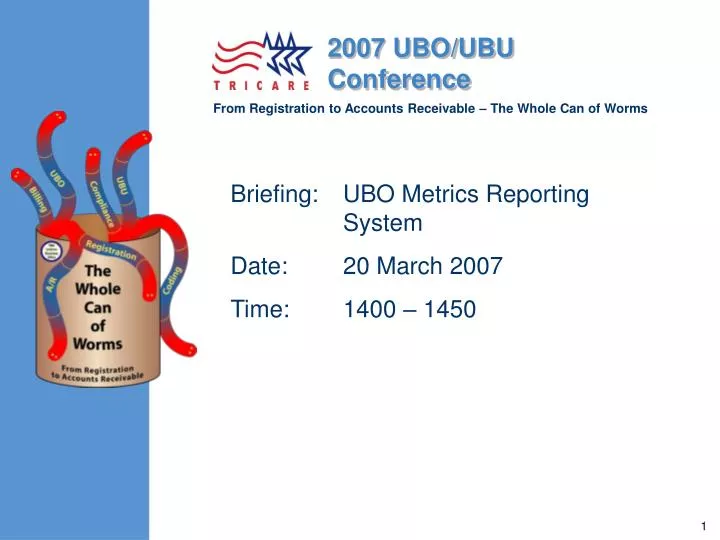 briefing ubo metrics reporting system date 20 march 2007 time 1400 1450