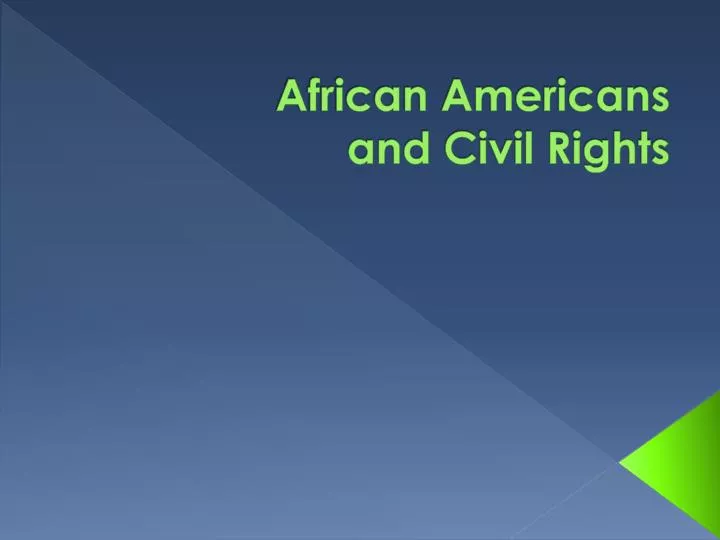 african americans and civil rights
