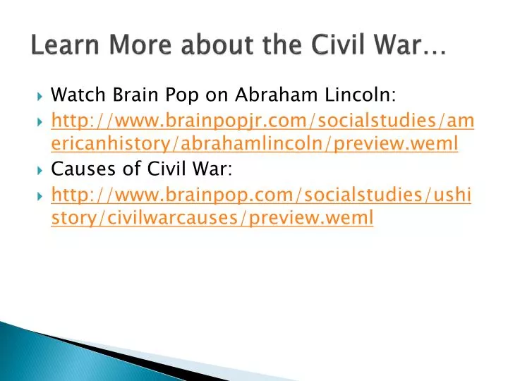 learn more about the civil war