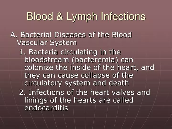 blood lymph infections