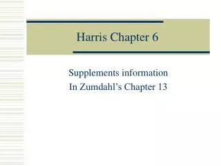 Harris Chapter 6