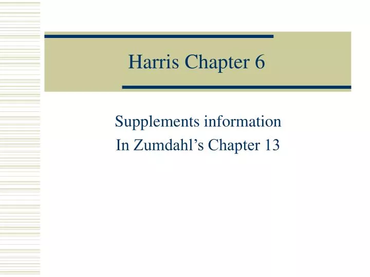 harris chapter 6