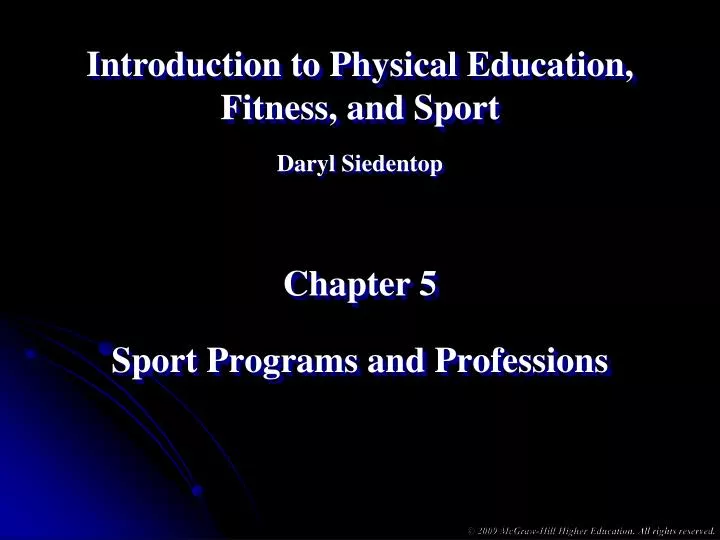 sport programs and professions