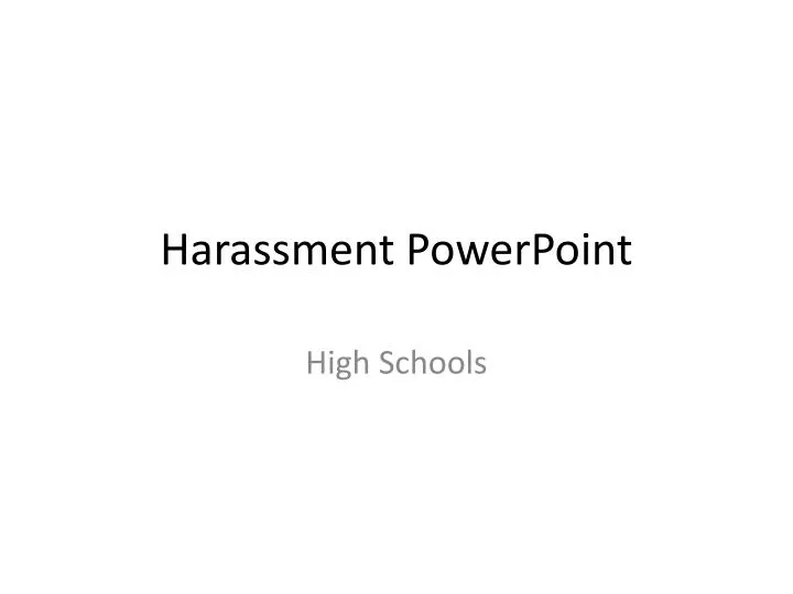 harassment powerpoint