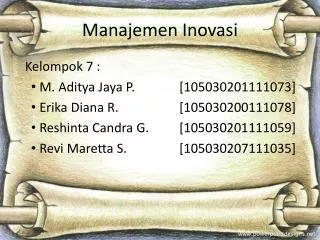 manajemen inovasi