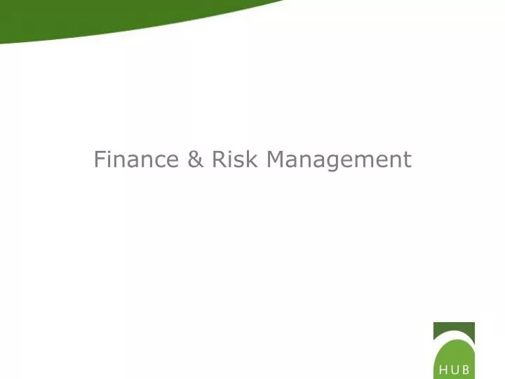 finance risk management