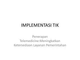 implementasi tik