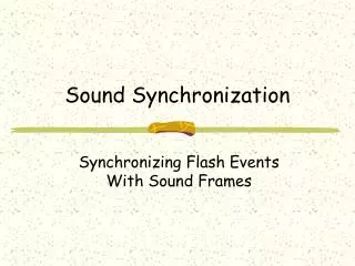 Sound Synchronization