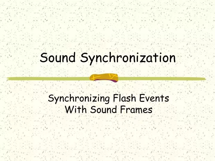 sound synchronization
