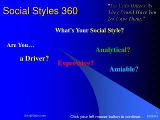 Social Styles 360