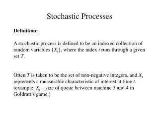 Stochastic Processes