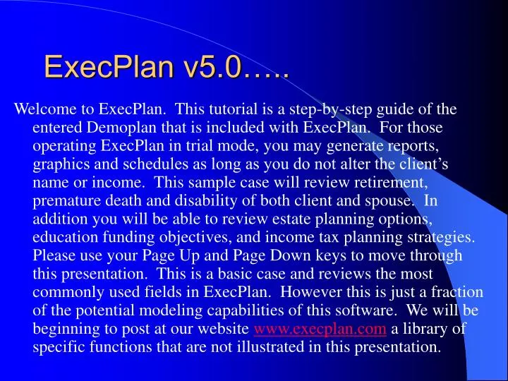 execplan v5 0