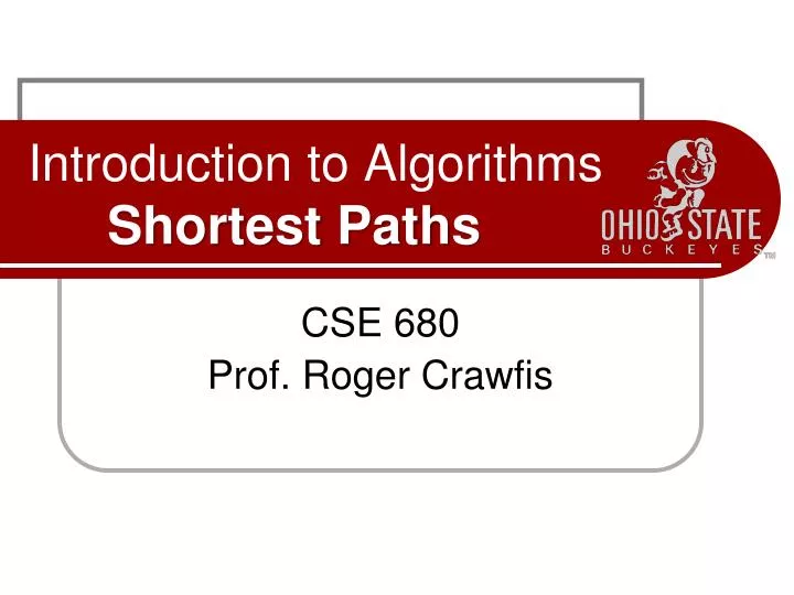 introduction to algorithms shortest paths