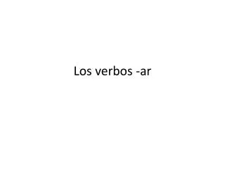 los verbos ar