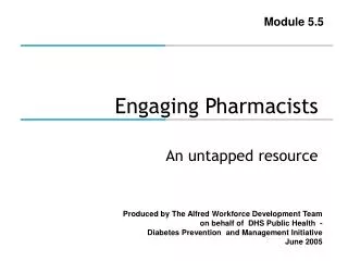 Engaging Pharmacists