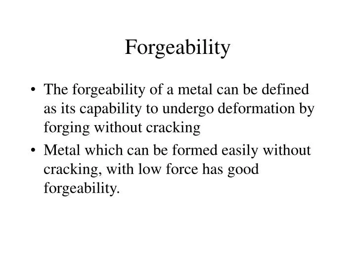 forgeability