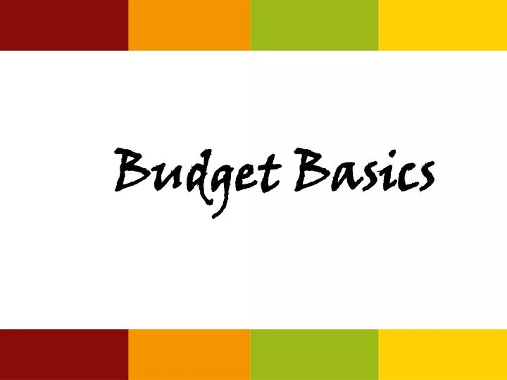 budget basics