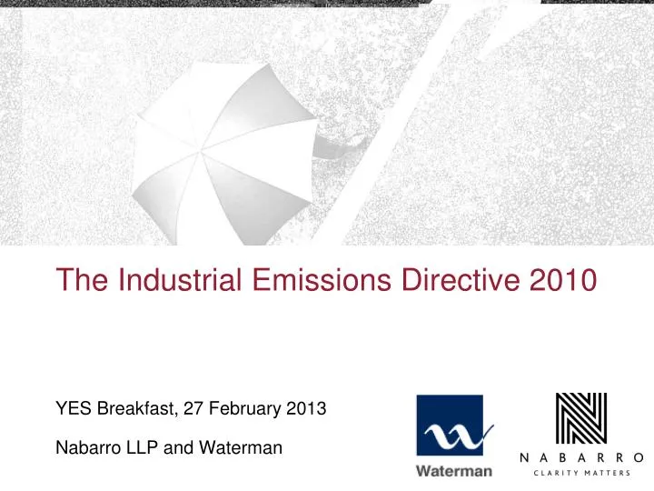 the industrial emissions directive 2010