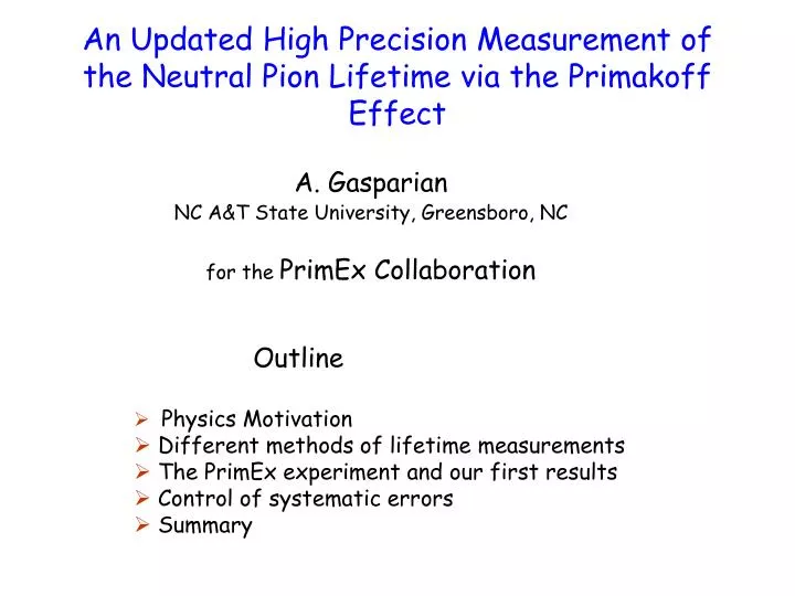 an updated high precision measurement of the neutral pion lifetime via the primakoff effect