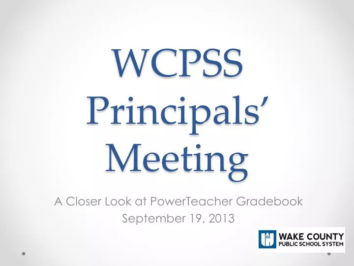 wcpss principals meeting