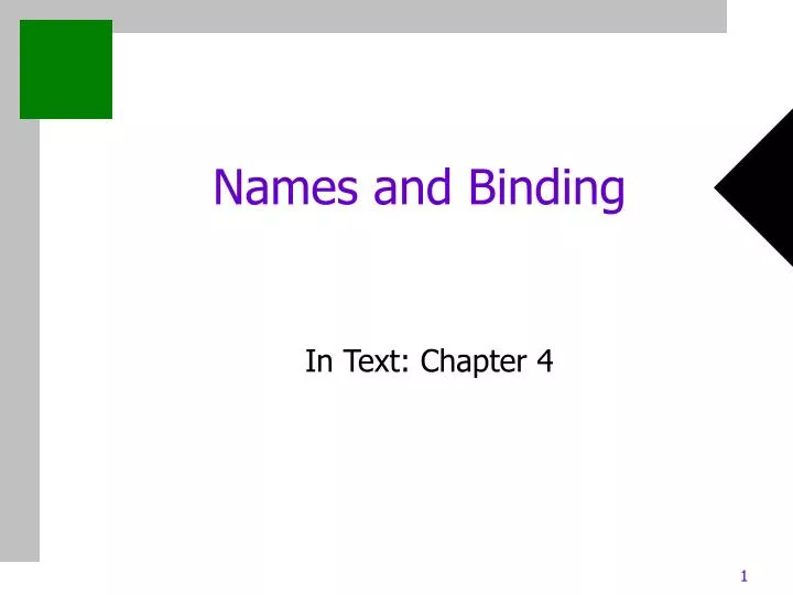 names and binding