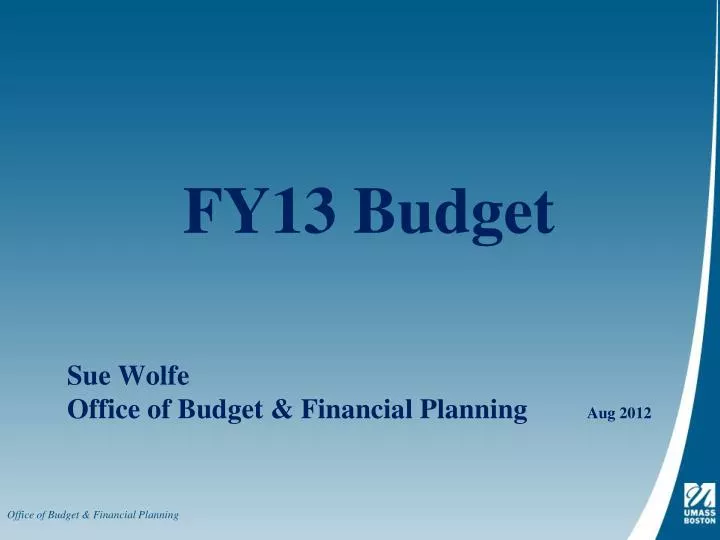 fy13 budget