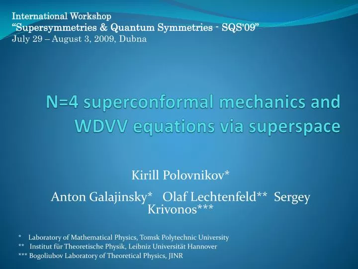 n 4 superconformal mechanics and wdvv equations via superspace