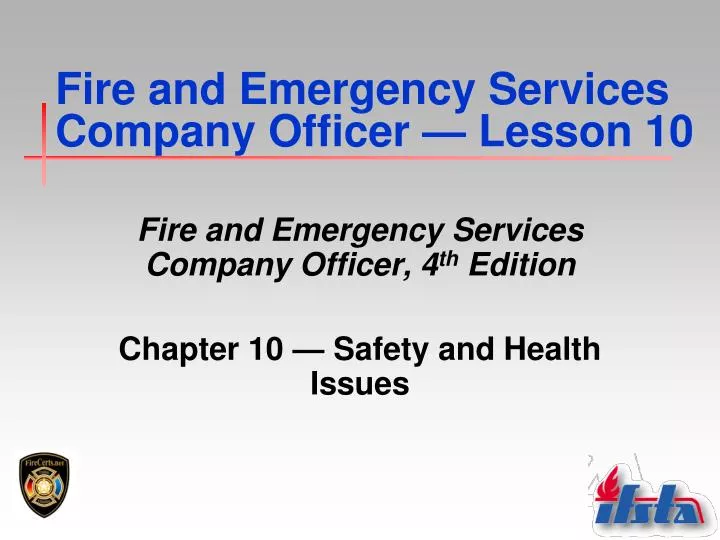 fire and emergency services company officer lesson 10