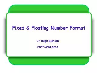 Fixed &amp; Floating Number Format