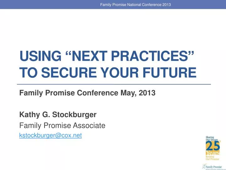 using next practices to secure your future