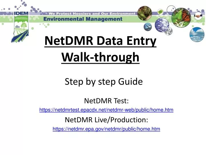 netdmr data entry walk through
