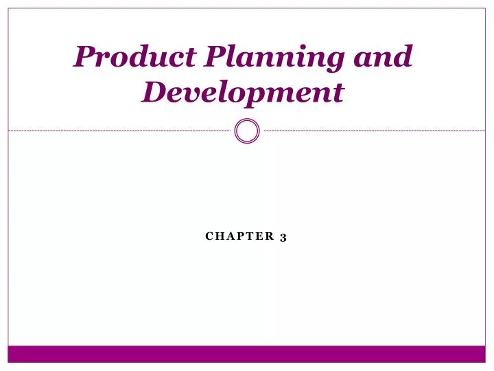 product planning and development