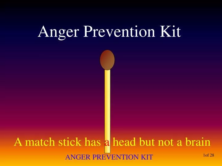 anger prevention kit