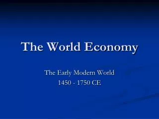 The World Economy