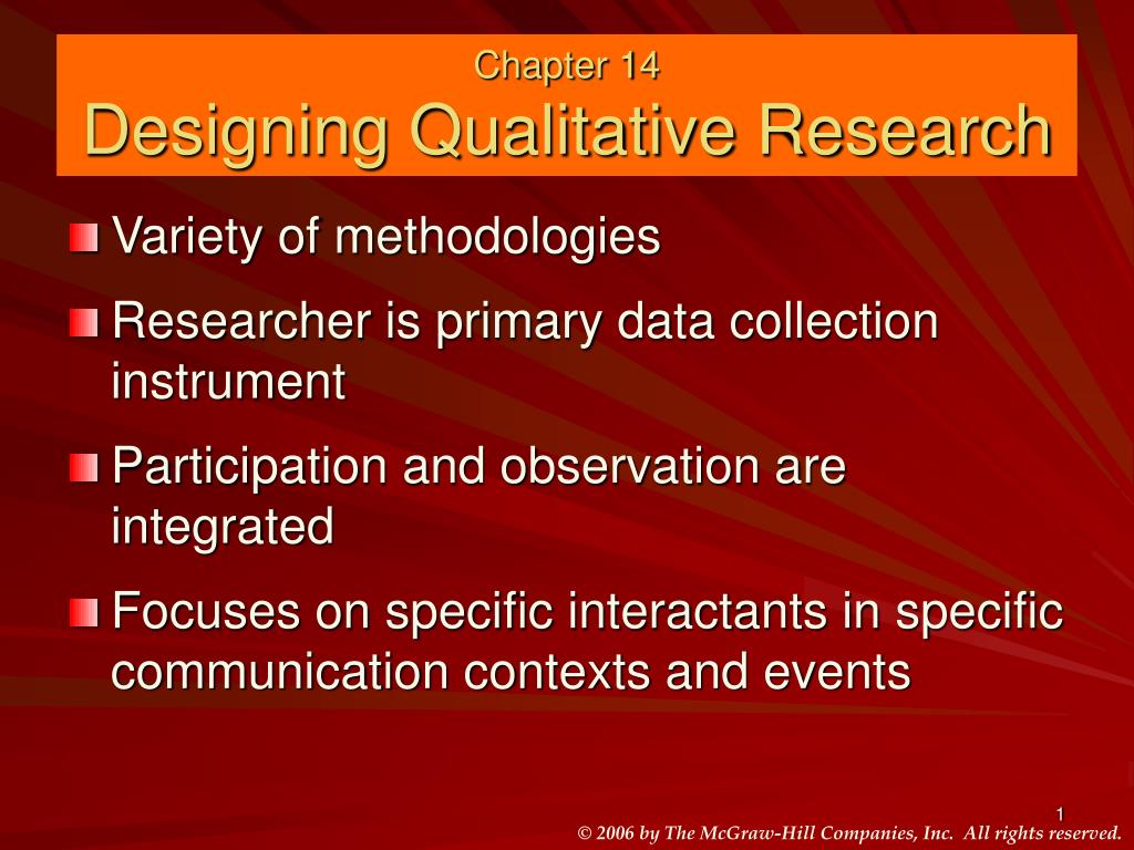 PPT - Chapter 14 Designing Qualitative Research PowerPoint Presentation ...