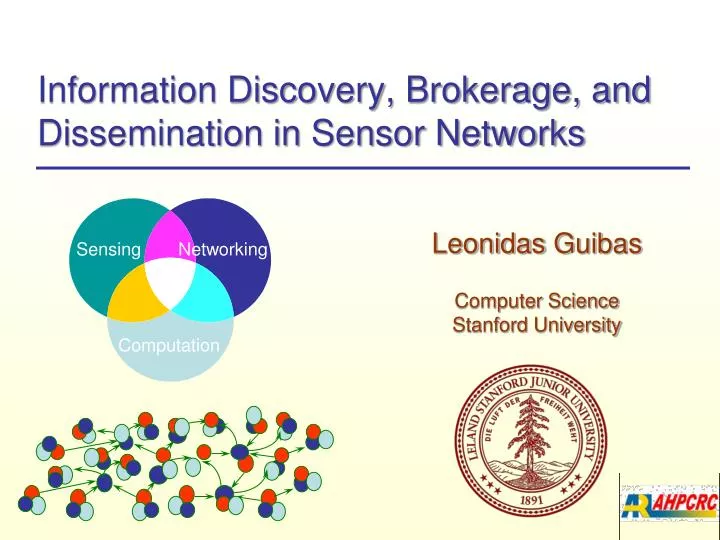 information discovery brokerage and dissemination in sensor networks