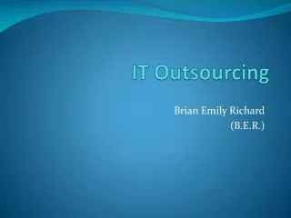 IT Outsourcing