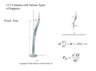 13.3 Columns with Various Types of Supports:
