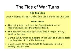 The Tide of War Turns