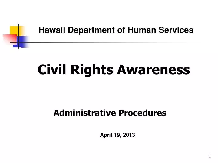 civil rights awareness administrative procedures