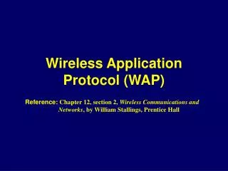 Wireless Application Protocol (WAP)