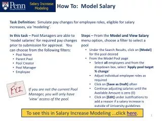 How To: Model Salary