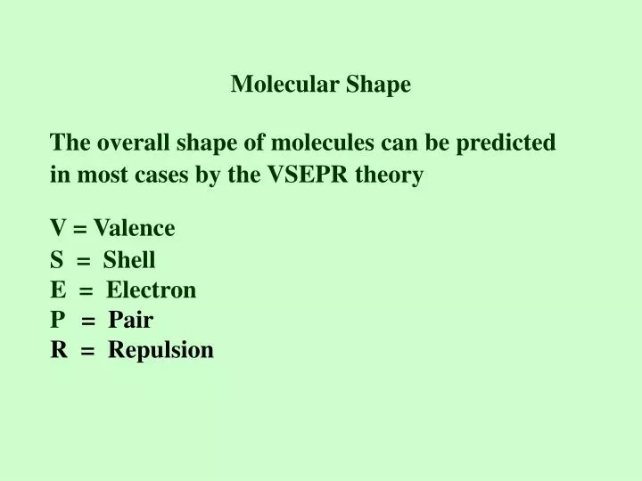 molecular shape