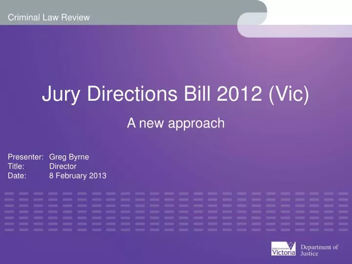 jury directions bill 2012 vic