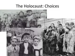 The Holocaust: Choices